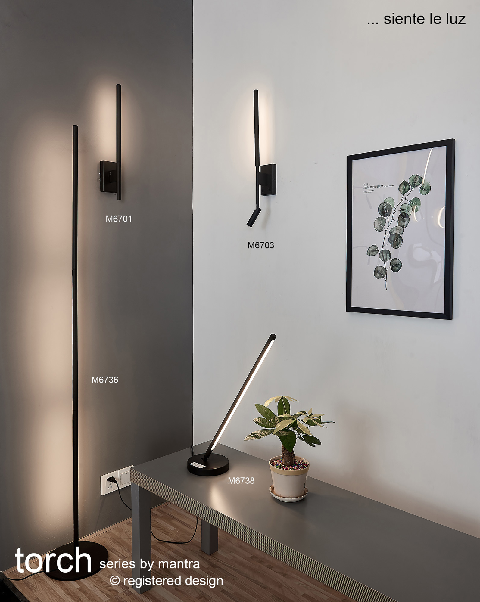 Torch Wall Lights Mantra Fusion Armed Wall Lights